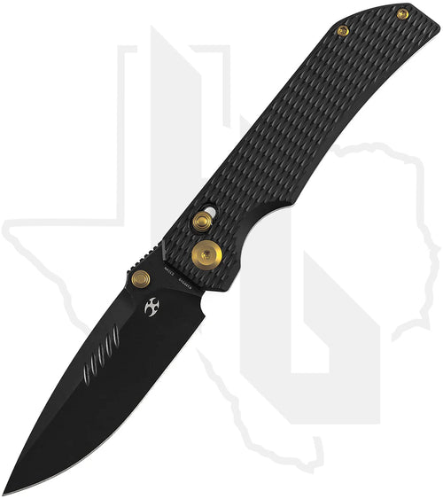 Kansept Eaglestrike K1095V6 - Black Titanium, Diamond Pattern, Blackwashed