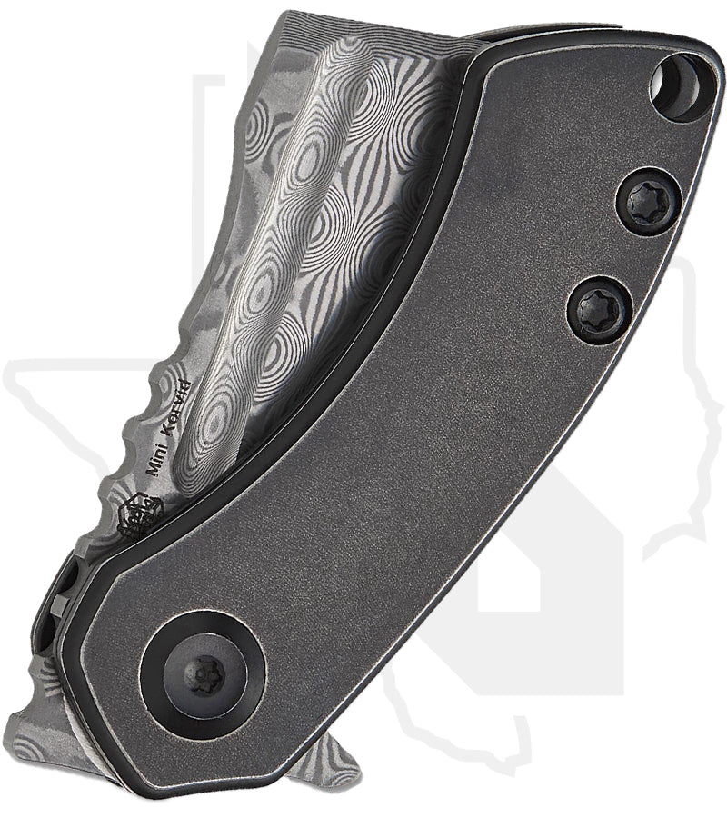 Kansept Mini Korvid K3030H1 - Blackwashed Titanium, Damascus