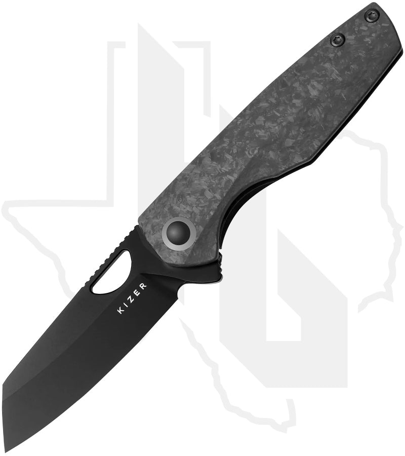 Kizer Sparrow KI3628A2 - Titanium, Marbled Carbon Fiber, Black PVD