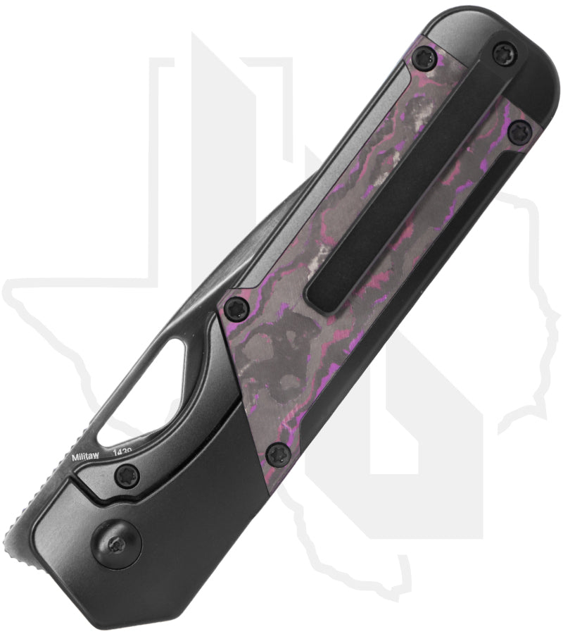 Kizer Militaw KI3634A2 - Titanium, Purple Haze Fatcarbon Inlays, DLC