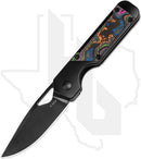 Kizer Mini Militaw KI3634SA1 - Titanium, 80's CamoCarbon Inlays, DLC