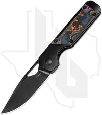 Kizer Mini Militaw KI3634SA1 - Titanium, 80's CamoCarbon Inlays, DLC
