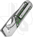 Kizer Mini Militaw KI3634SA2 - Titanium, Jungle Wear Fatcarbon Inlays, Dark Stonewashed