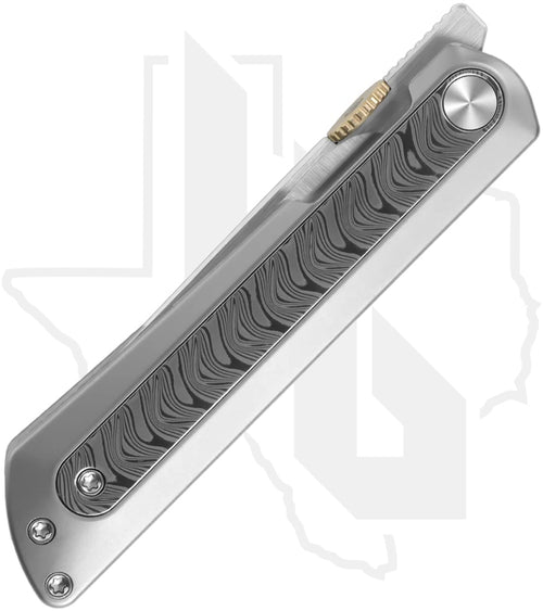Kizer Quoll KI3733A1 - Titanium, Rainbows Damascus Inlays, Satin
