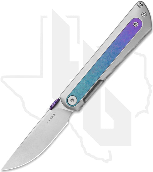 Kizer Quoll KI3733A2 - Titanium, Crystallized Titanium Inlays, Stonewashed