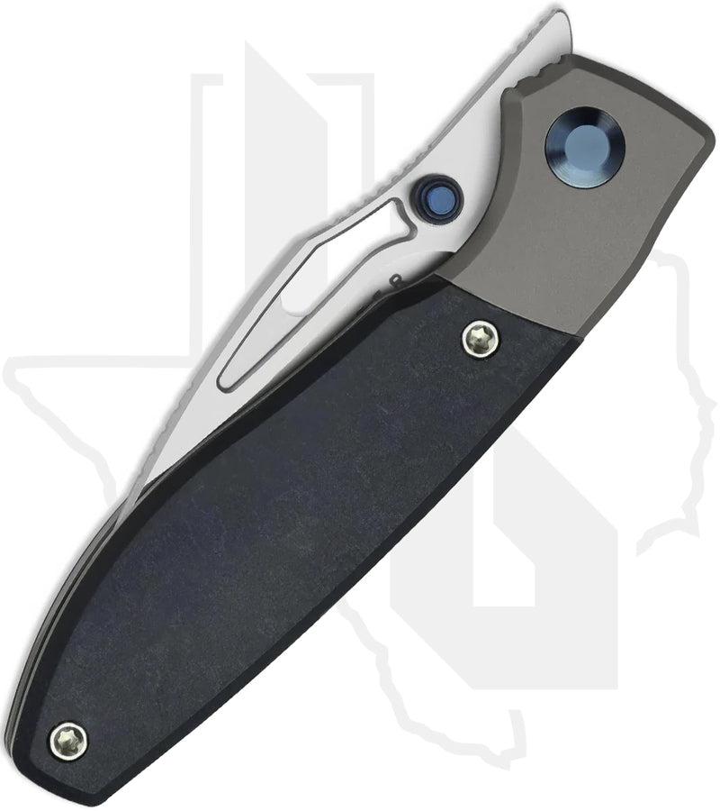 Kizer Shrike KI3746A3 - Titanium, Blue Richlite, Stonewashed