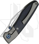 Kizer Shrike KI3746A3 - Titanium, Blue Richlite, Stonewashed