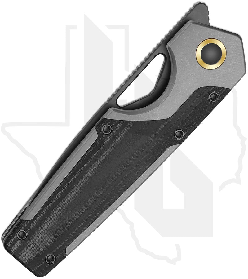 Kizer Serpentine KI3759FDA2 - Titanium, Black Norplex UltreX Micarta Inlays, Matte DLC