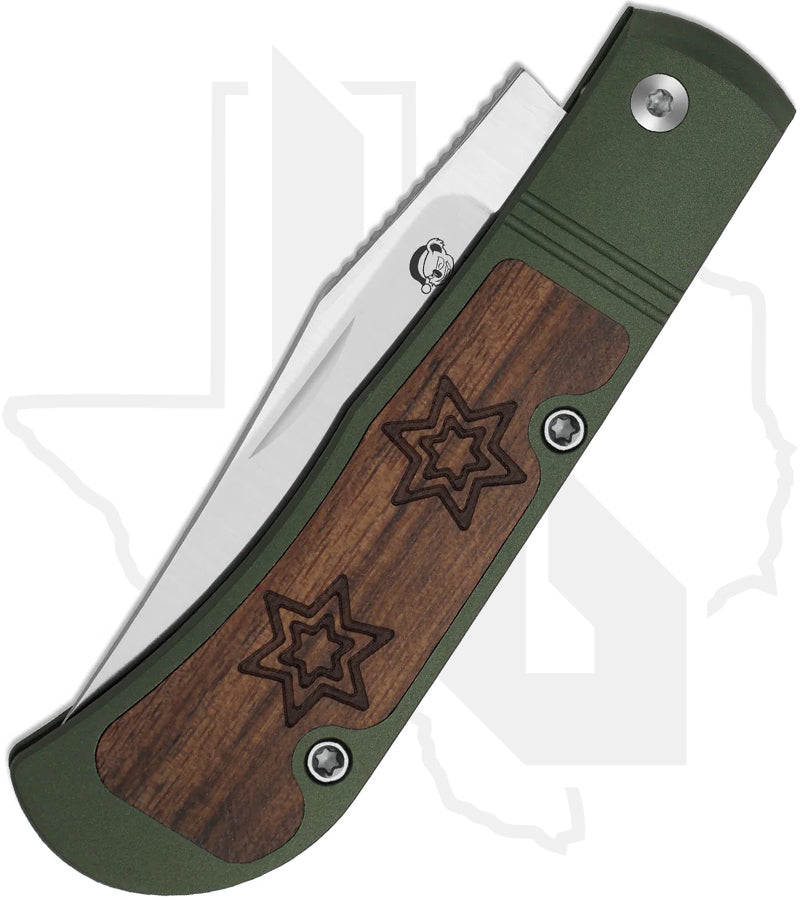 Kizer Trestle KI3761MC1 - Aluminum, Mkuruti Wood Inlays, Satin, Chistmas