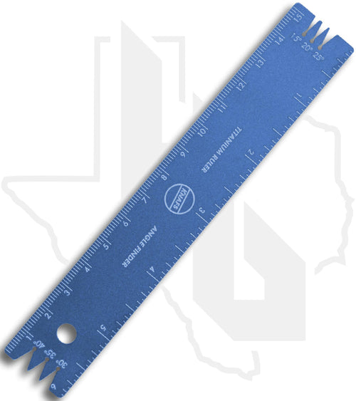 KNAFS Titanium Ruler + Angle Finder 00018 - Blue