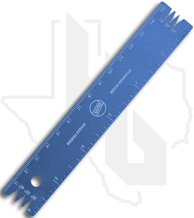 KNAFS Titanium Ruler + Angle Finder 00018 - Blue