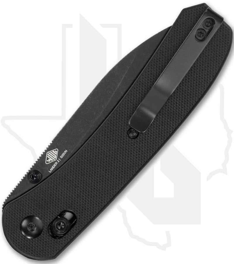 KNAFS Lander 2 KNAFS-00180 - Black G-10, Blackwashed
