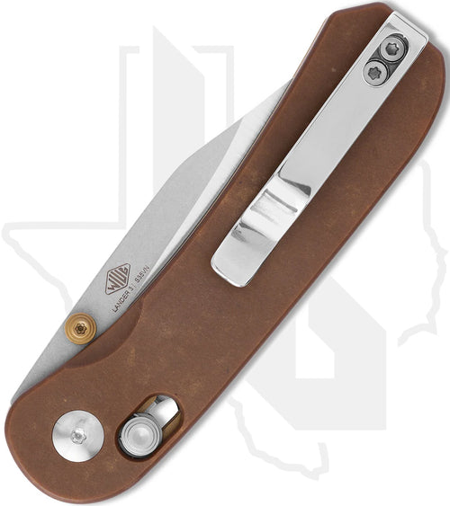 KNAFS Lander 3 KNAFS-00392 - Brown Paper Micarta, Satin