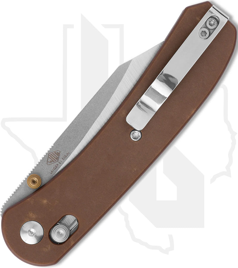 KNAFS Lander 2 KNAFS-00408 - Brown Paper Micarta, Satin