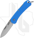 KNAFS Lander 6 KNAFS-00424 - Mini Keychain Knife, Blue FRN, Satin
