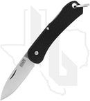 KNAFS Lander 6 KNAFS-00425 - Mini Keychain Knife, Black FRN, Satin