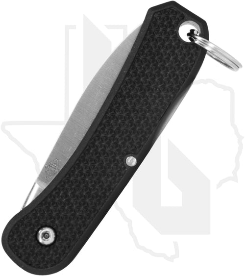 KNAFS Lander 6 KNAFS-00425 - Mini Keychain Knife, Black FRN, Satin