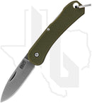 KNAFS Lander 6 KNAFS-00426 - Mini Keychain Knife, OD Green FRN, Satin