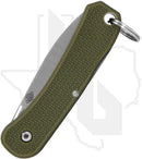 KNAFS Lander 6 KNAFS-00426 - Mini Keychain Knife, OD Green FRN, Satin