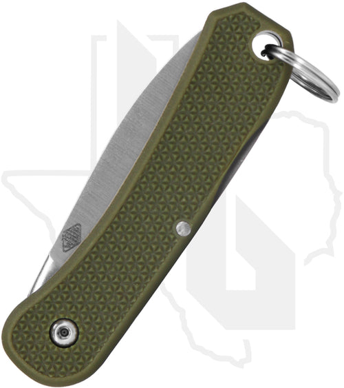 KNAFS Lander 6 KNAFS-00426 - Mini Keychain Knife, OD Green FRN, Satin