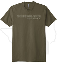 House of Blades T-Shirt "Knife Shop" Circle Design - Olive Green