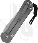 Chris Reeve Knives Large Sebenza 31 L31-1010-004 - Stonewashed Tanto, Sandblasted Titanium, Silver Hardware
