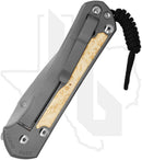 Chris Reeve Knives Large Sebenza 31 L31-1108-002 - Stonewashed Drop Point, Glass Blasted Titanium, Box Elder Inlay, Silver Hardware