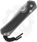 Chris Reeve Knives Large Sebenza 31 L31-1200 - Stonewashed Drop Point, Sandblasted Titanium, Black Canvas Micarta Inlay, Silver Hardware