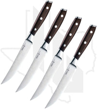 Messermeister Avanta 4 Pc Steak Knife Set L5684-5/4S - Smoked Teak