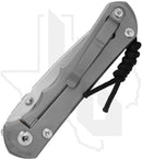 Chris Reeve Knives Large Inkosi LIN-1108-006-SLV - Stonewashed Drop Point, Glass Blasted Titanium, Silver Hardware