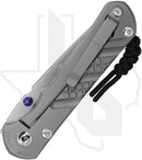 Chris Reeve Knives Large Inkosi LIN-1156-064 - Stonewashed Tanto,  Glass Blasted Titanium, Crosshatch, Blue Hardware