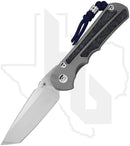 Chris Reeve Knives Large Inkosi LIN-1612 - Stonewashed Tanto, Glass Blasted Titanium, Blue Denim Micarta Inlay, Silver Hardware, HOB Exclusive