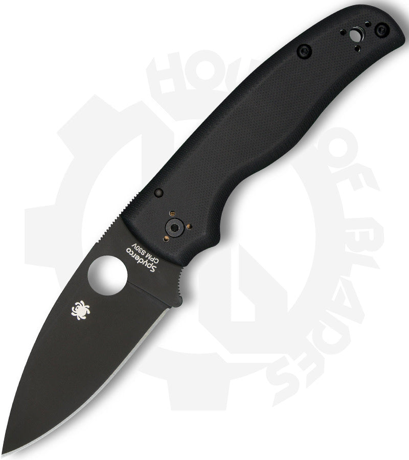 Spyderco Shaman C229GPBK - Black, Black G-10