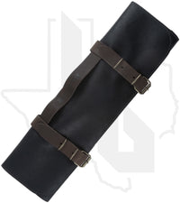 Messermeister 7 Pocket Vintage Leather Knife Roll LRB-7B - Black