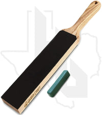 BeaverCraft Dual-Sided Leather Paddle Strop & Polishing Compound LS6P1