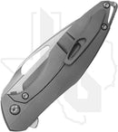 Koenig Knives Mini Arius - Standard Pattern Titanium, Burnished w/ Polished Flats, Silver Hardware & Spacer