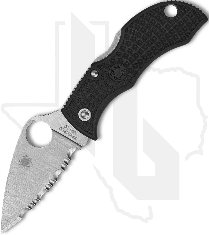 Spyderco Manbug MBKLFS - Black FRN, SpyderEdge