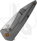 Koenig Knives Mini Goblin - Smooth Titanium, Burnished w/ Polished Flats, Bronze Hardware & Spacer