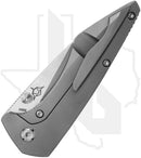 Koenig Knives Mini Goblin - Thumb Studs, Smooth Titanium, Burnished w/ Polished Flats, Silver Hardware & Spacer