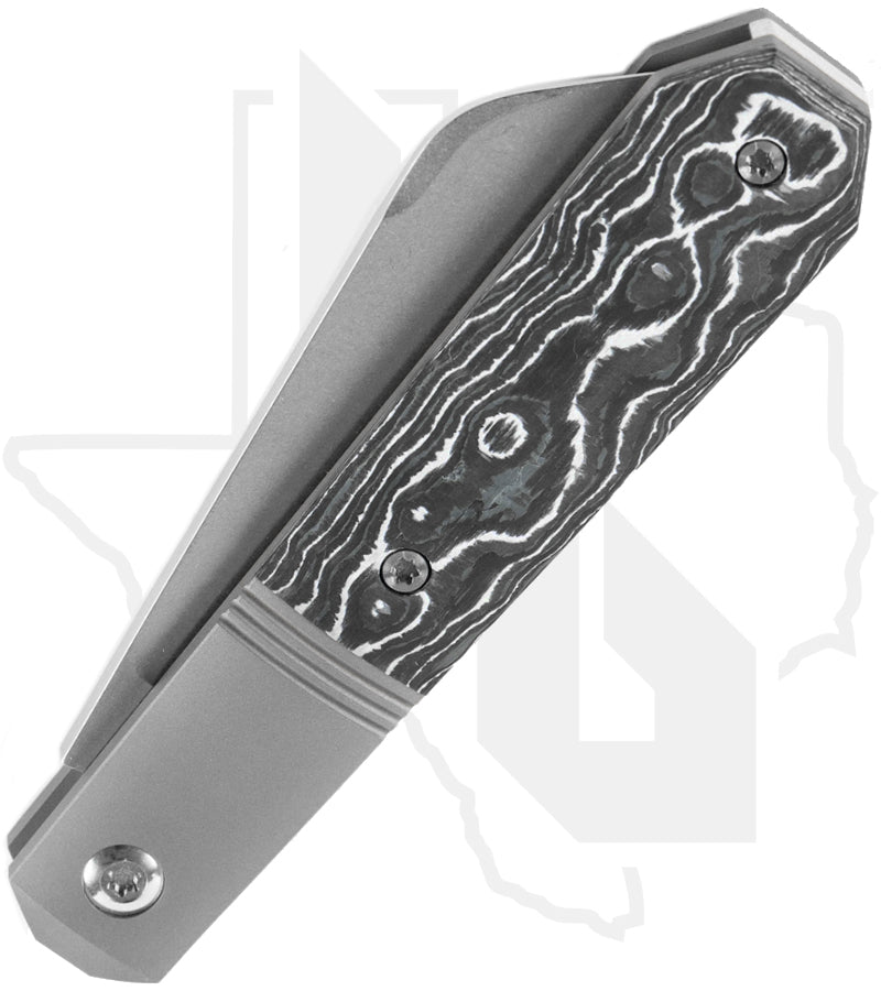 Jack Wolf Knives Midnight Jack MIDNI-02-FC-WS - White Storm Fat Carbon
