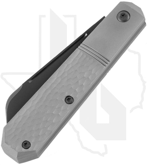 Jack Wolf Knives Midnight Jack MIDNI-02-TI-JIG-REV-TUX - Jigged Titanium Reverse Tux