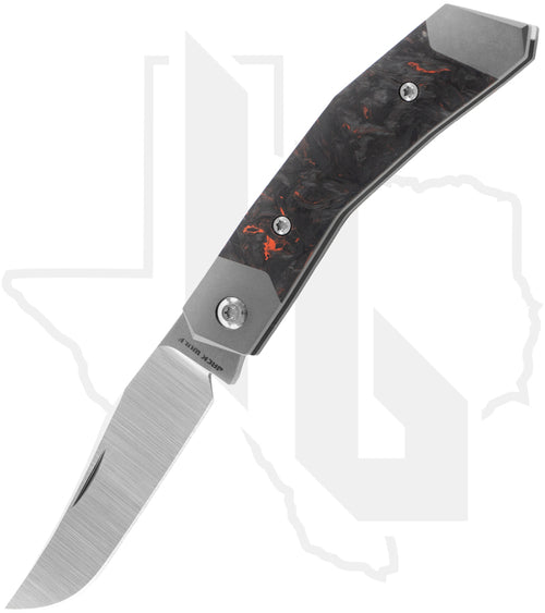 Jack Wolf Knives Mini Cyborg Jack MINCY-01-FC-DMO - Dark Matter Orange Fat Carbon