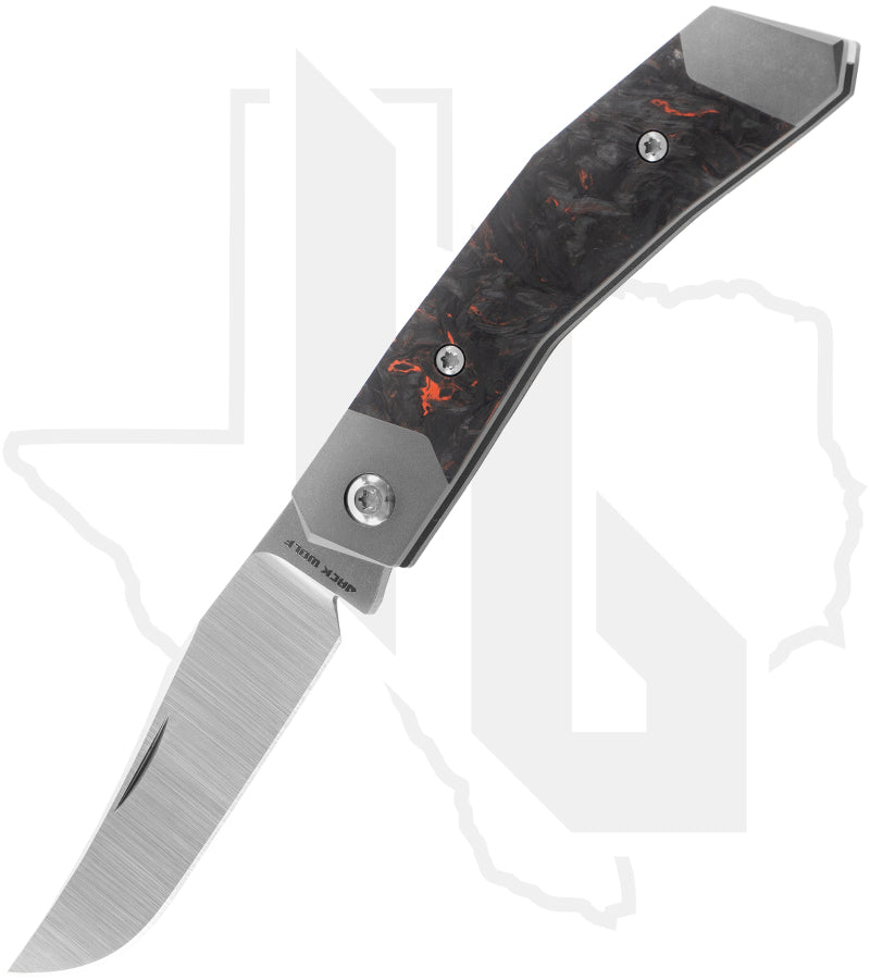 Jack Wolf Knives Mini Cyborg Jack MINCY-01-FC-DMO - Dark Matter Orange Fat Carbon