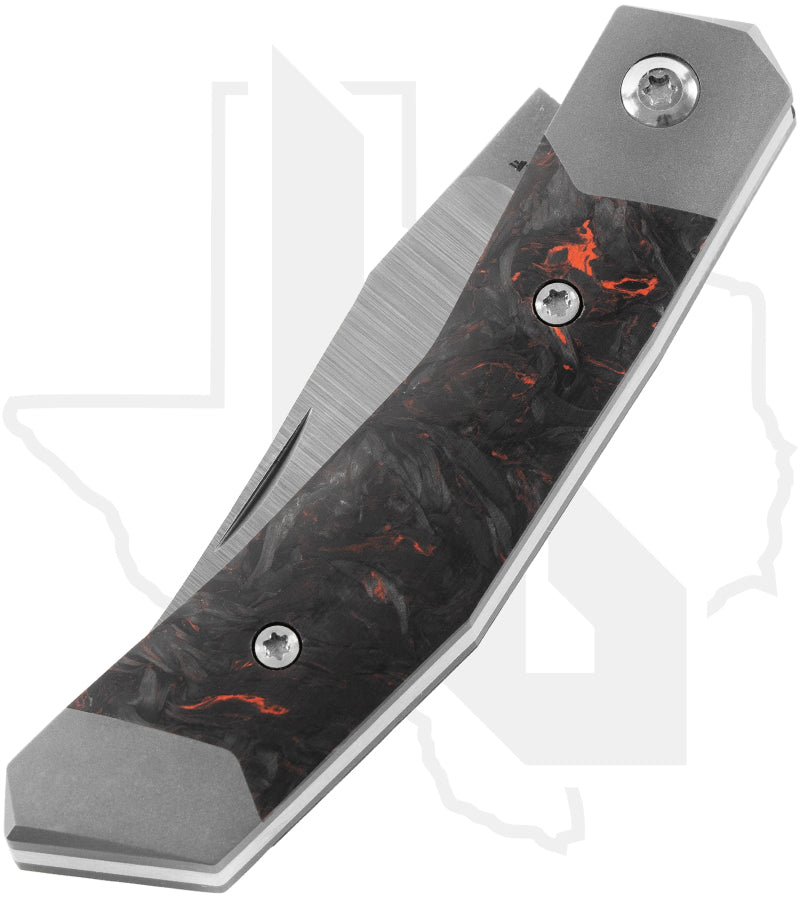 Jack Wolf Knives Mini Cyborg Jack MINCY-01-FC-DMO - Dark Matter Orange Fat Carbon