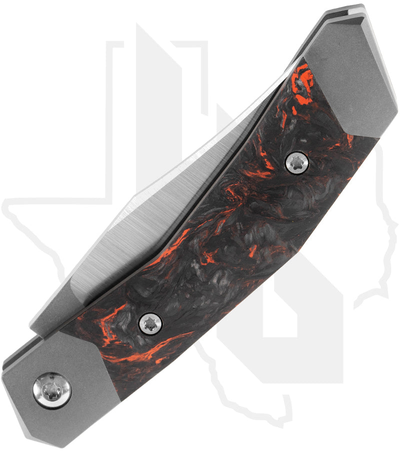 Jack Wolf Knives Mini Cyborg Jack MINCY-01-FC-DMO - Dark Matter Orange Fat Carbon