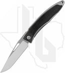 Chris Reeve Knives Mnandi MNA-1000 - Polished Drop Point, Polished/Glass Blasted Titanium, Bog Oak Inlay