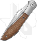 Moen Tooling Mongoose Front Flipper MTMFFNM - Titanium, Brown Micarta Inlays