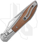 Moen Tooling Mongoose Front Flipper MTMFFNM - Titanium, Brown Micarta Inlays