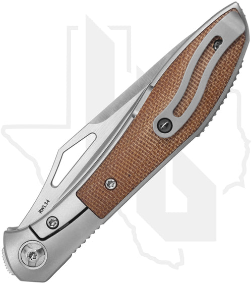 Moen Tooling Mongoose Front Flipper MTMFFNM - Titanium, Brown Micarta Inlays