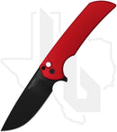 Pro-Tech Mordax MX103-LTD-RED - Red Aluminum, DLC, Black Lip Pearl Button